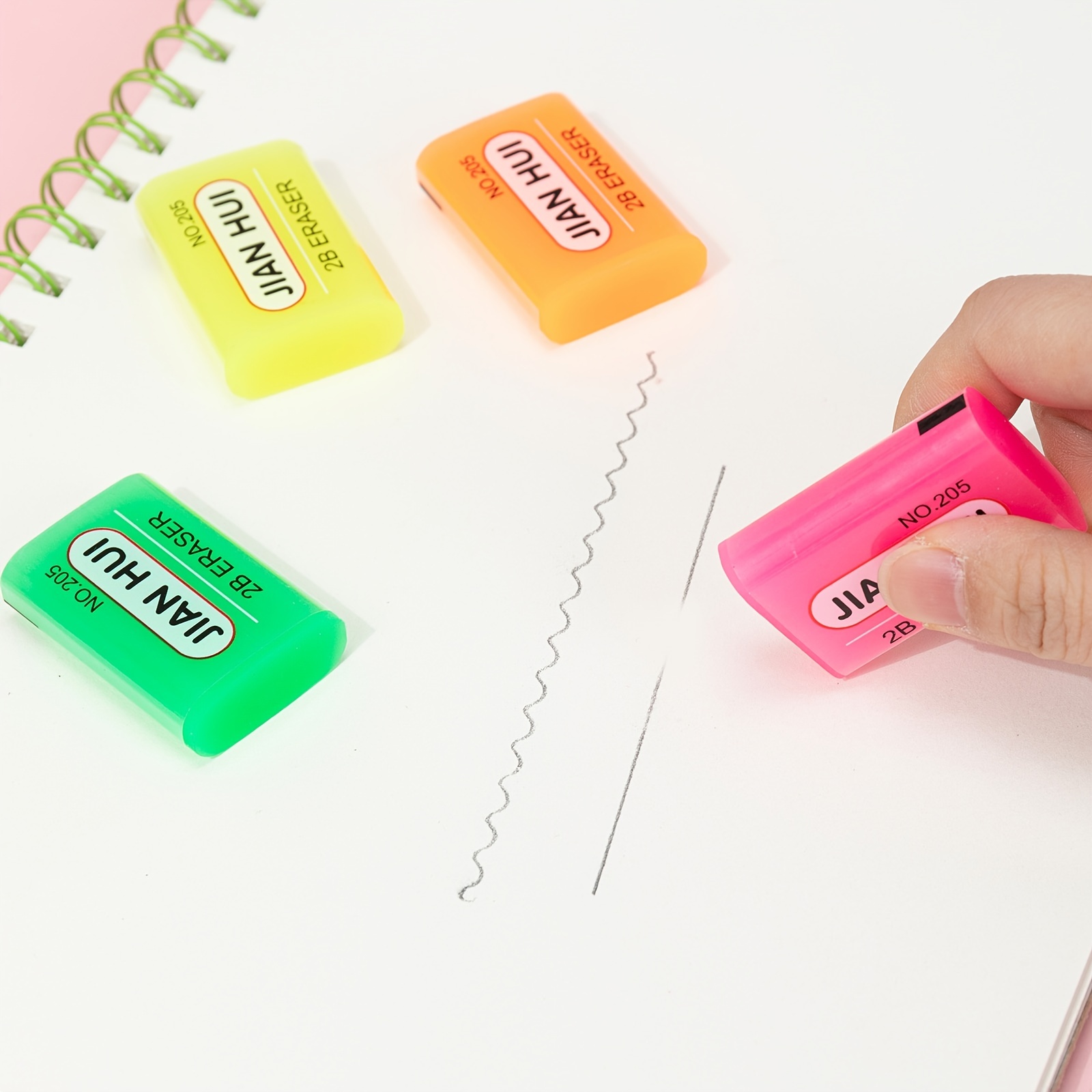 Pencil Eraser Stationery Rainbow Eraser Soft 2b Eraser - Temu