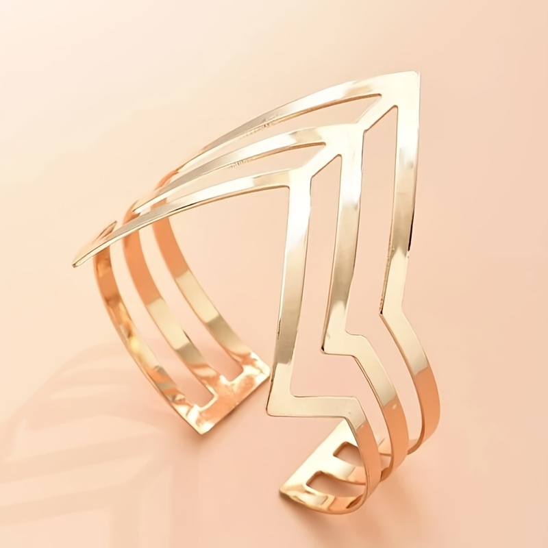 Geometric Arm Bracelet Triangle Open Bangle
