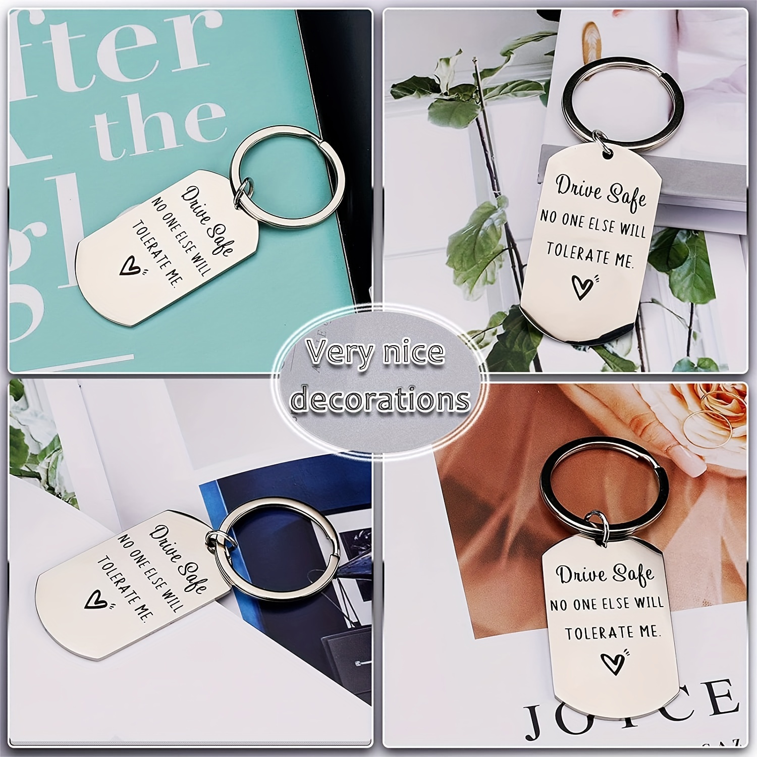 Drive Safe Personalized Keychain for Boyfriend Husband Gifts for Him