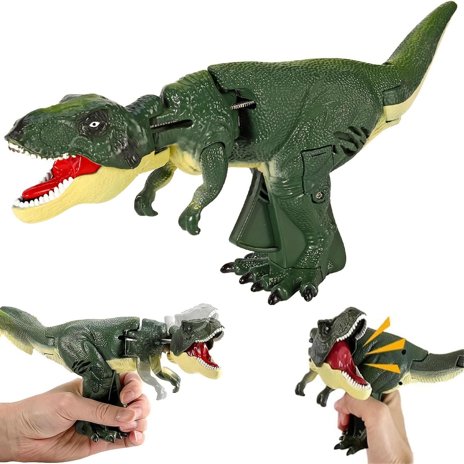 4 pcs enfants amusant poupée poupée doigt dinosaure petit jouets simulation  Tyrannosaurus jouets, couleur: gris-oeuf