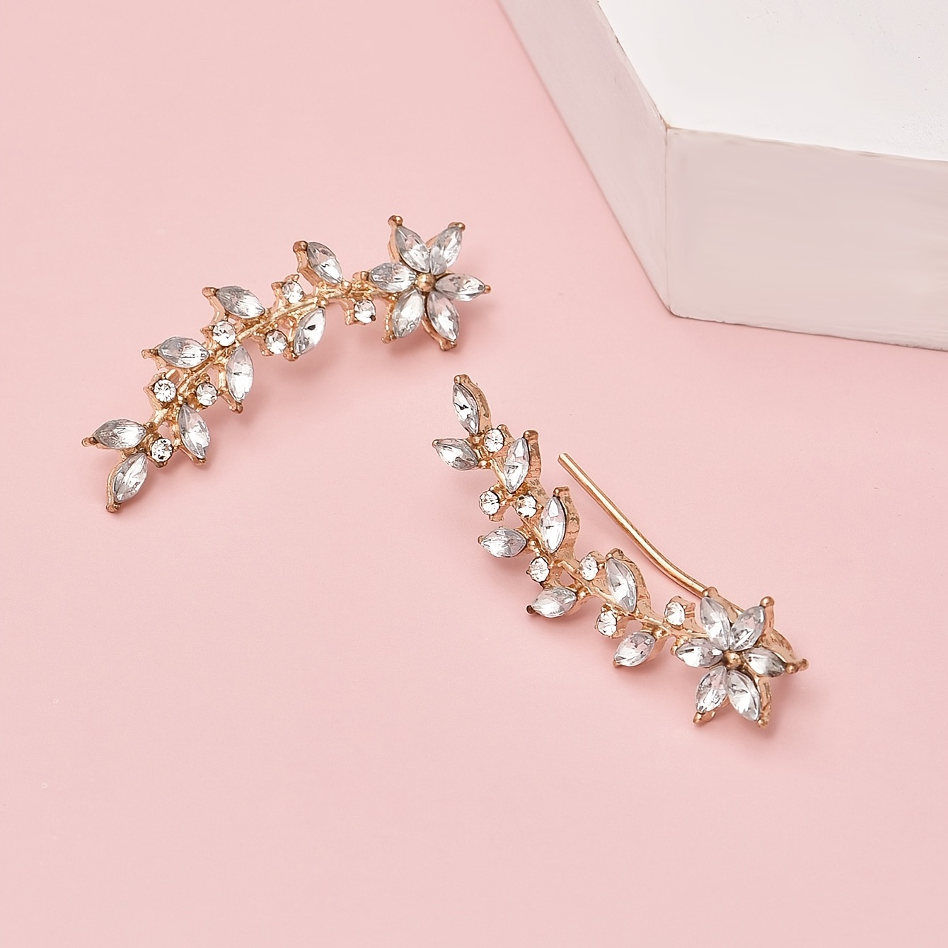 Leaf Branches Dangle Clip-On Earrings for Women