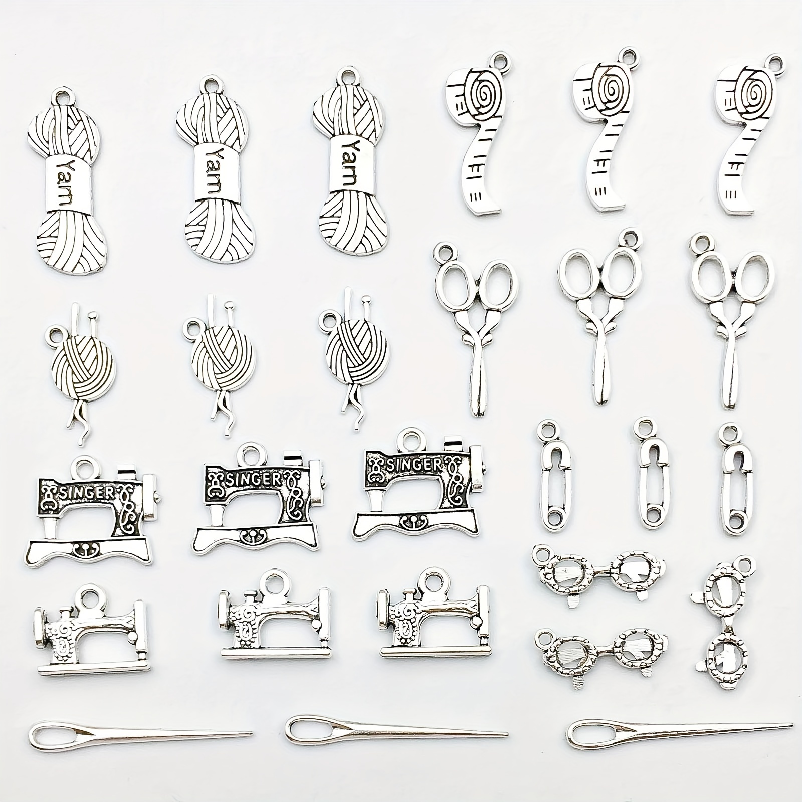 Silvery Sewing Machine Scissors Shape Keychain Pendant Bag - Temu