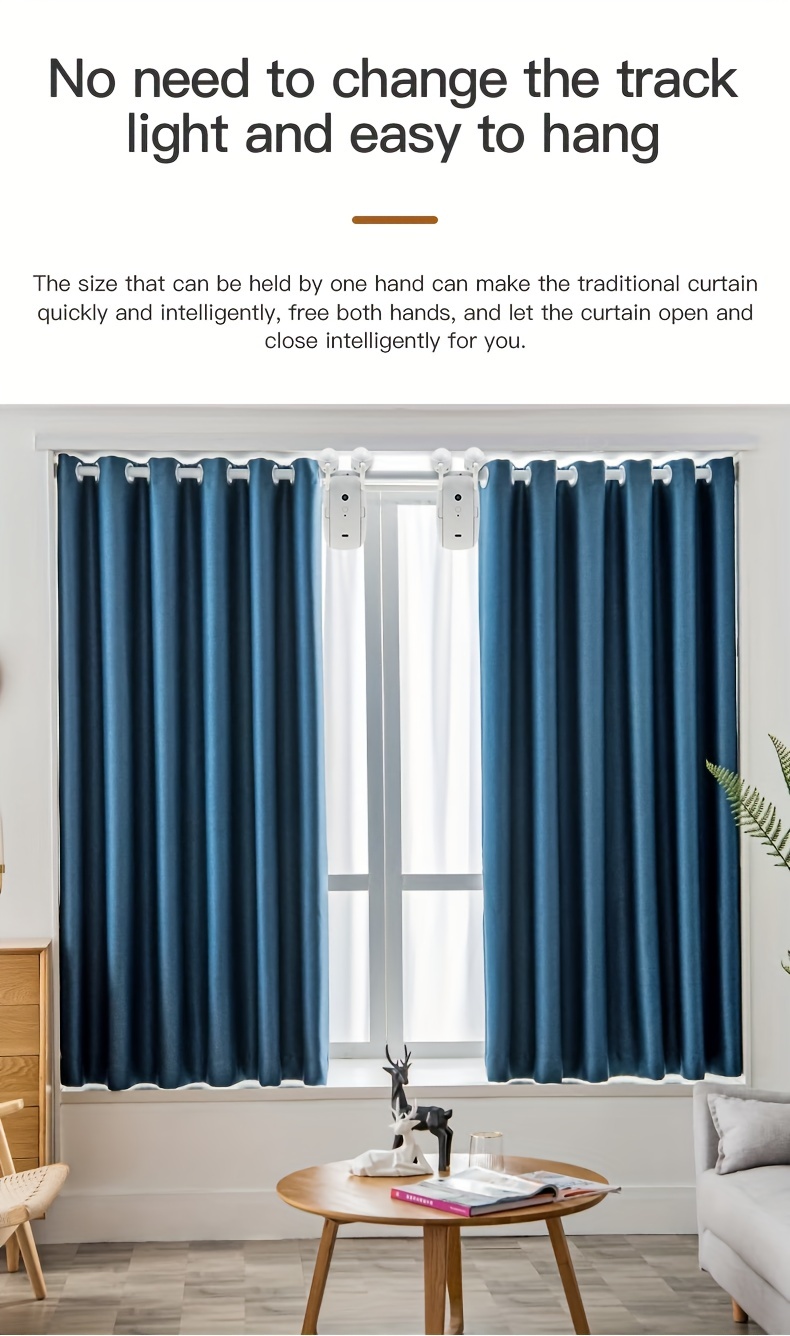 Tuya Wifi Smart Electric Curtain Robot Automatic Open Remote - Temu