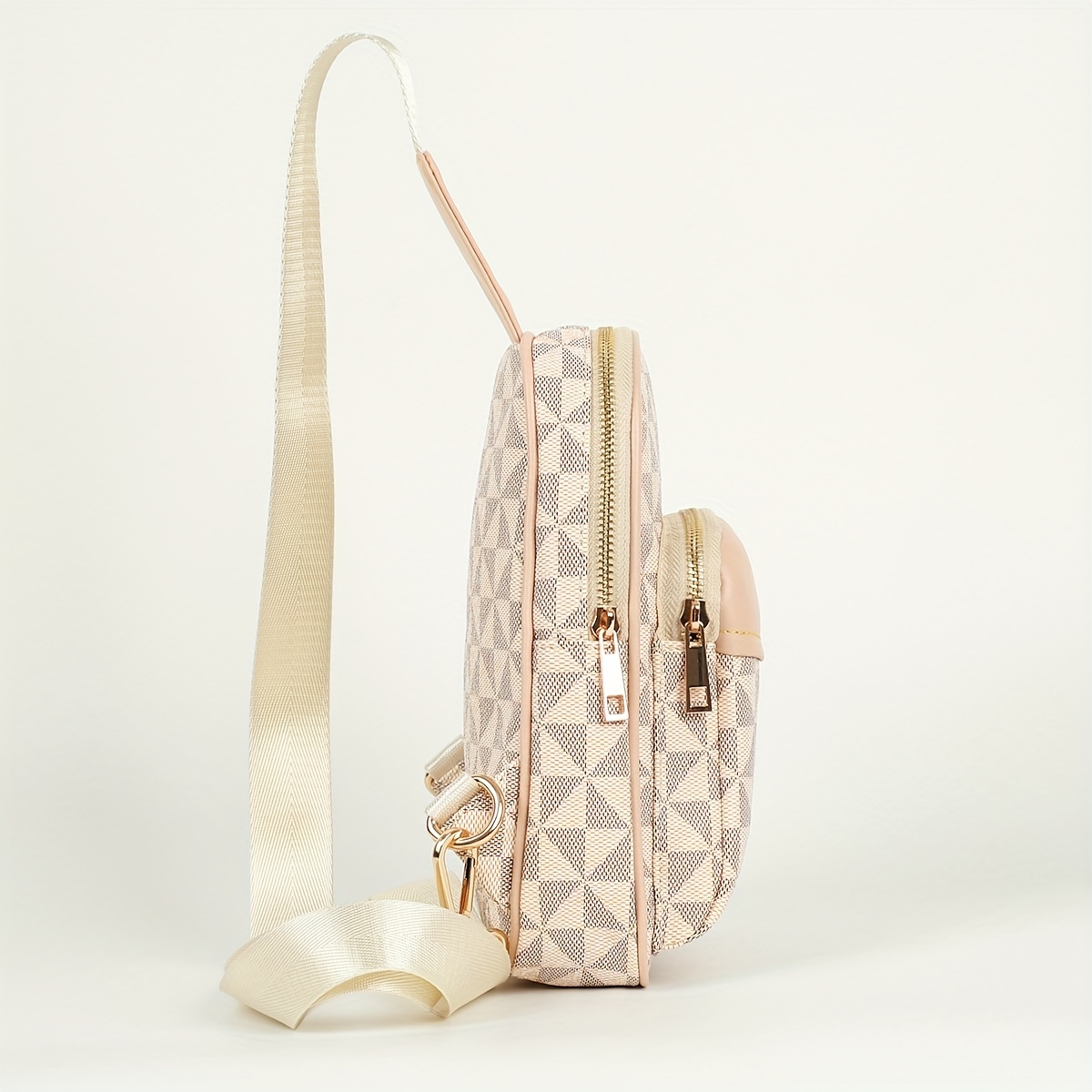 Geometric Pattern Sling Bag, Outdoor Travel Chest Bag, Crossbody Bag With  Earphone Hole - Temu