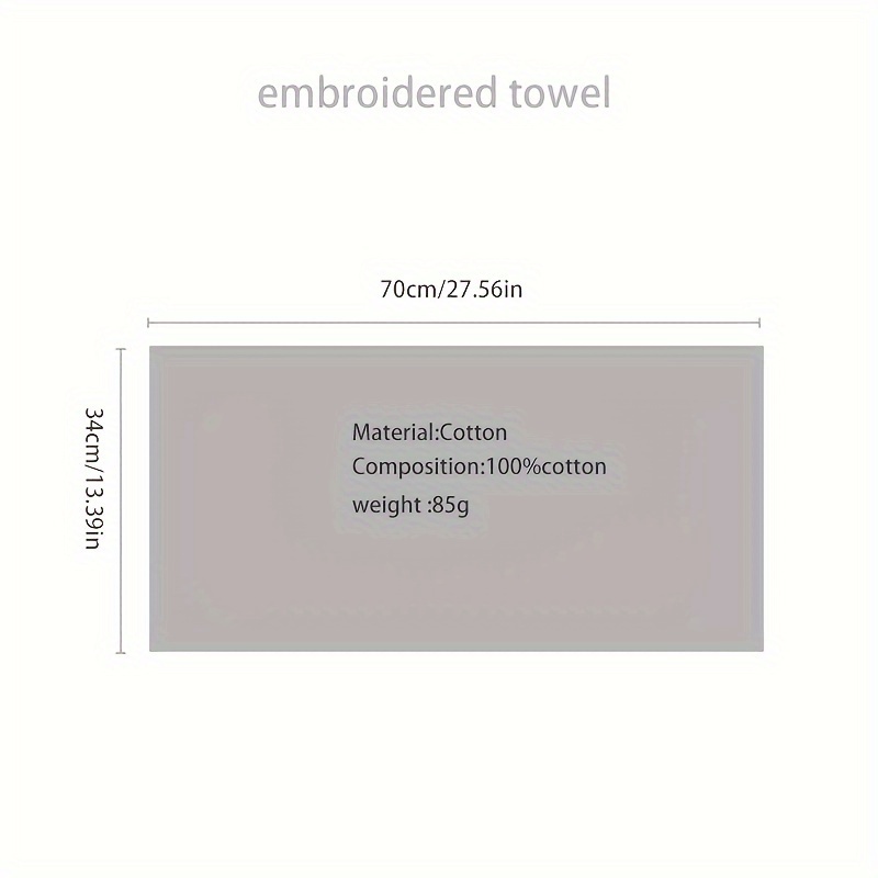 Cartoon Embroidered Hand Towel, Household Cotton Hand Towel, Soft Cute Face  Towel, Absorbent Towel For Home Bathroom, Bathroom Supplies, - Temu