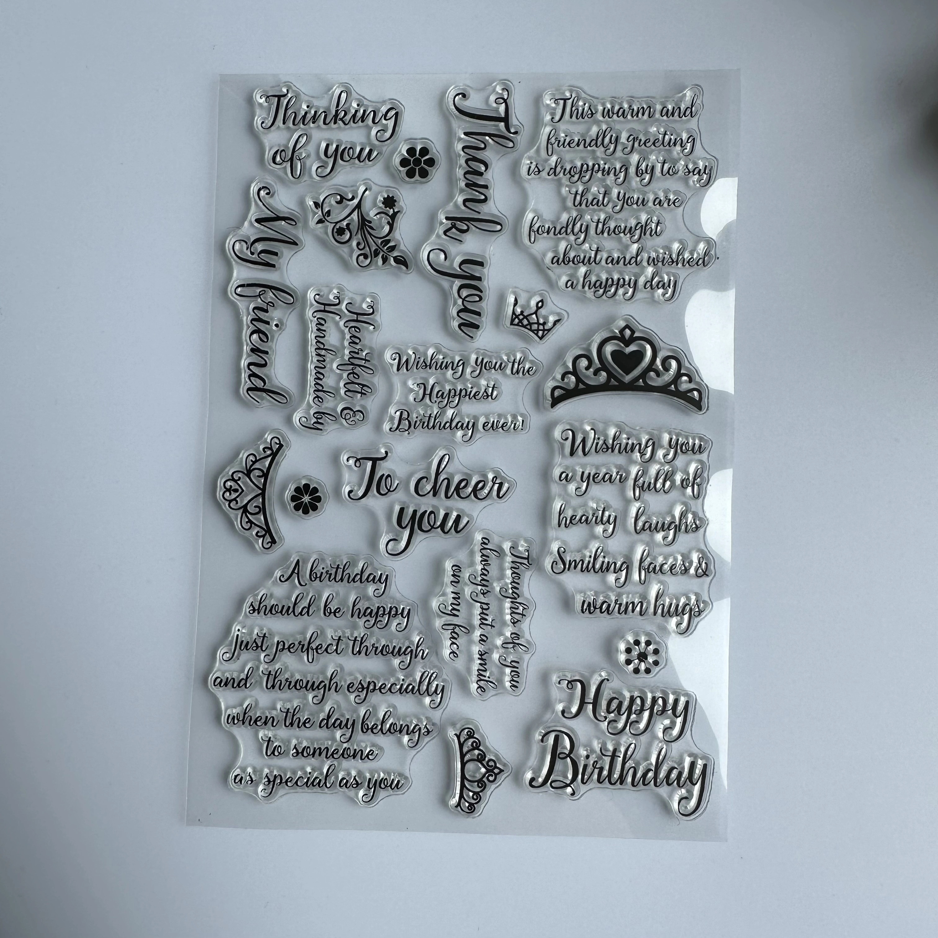 Rubber Transparent Stamp Set perfect For Holiday Card Making - Temu
