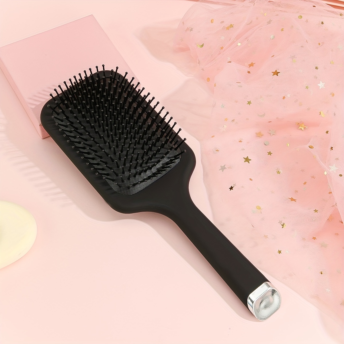 

Black Massage Comb Paddle Air Cushion Comb Detangling Hair Brush For Men And Women