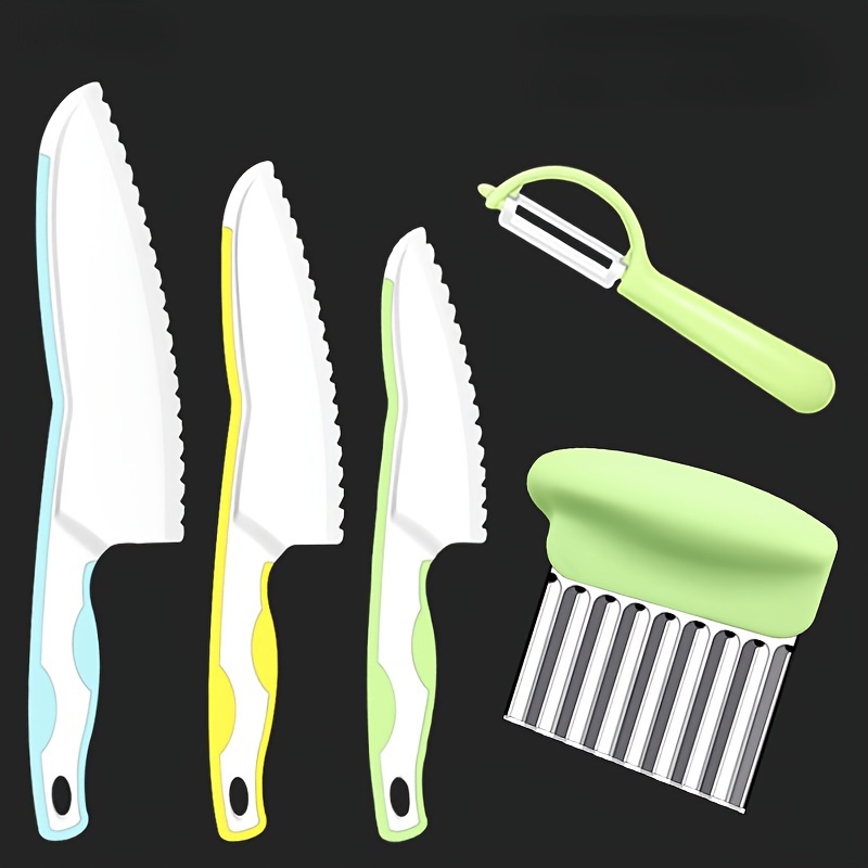 Knives Set Plastic Knife Safe Colorful Knives Plastic Fruit - Temu