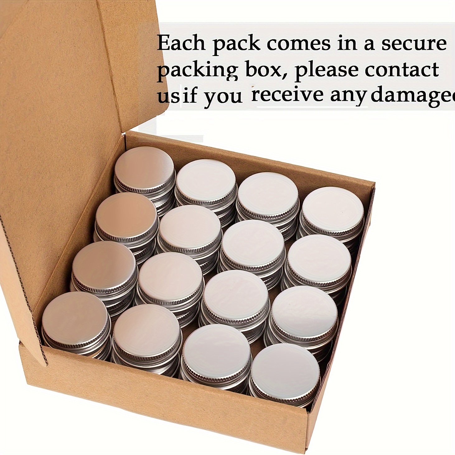 0 5oz screw top aluminum tin jar with screw lid and   silvery pack of 32