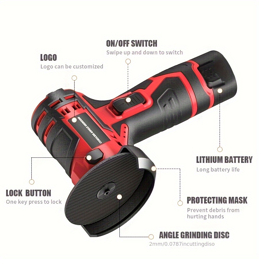 Mini Lithium Ion Angle Grinder Mini Small Household - Temu