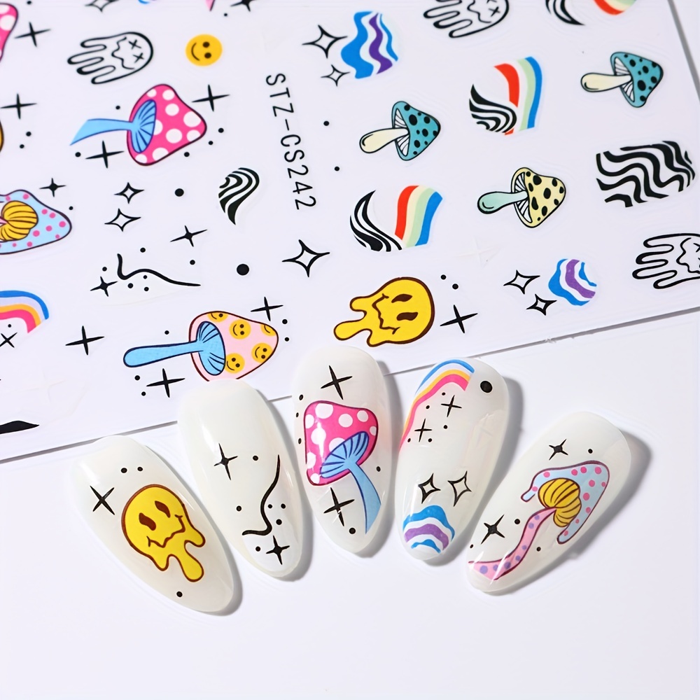 Smiley Face Nail Art Stickers