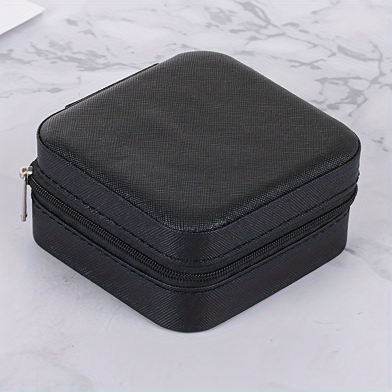 Portable Pu Leather Jewelry Box Jewelry Storage Organizer - Temu