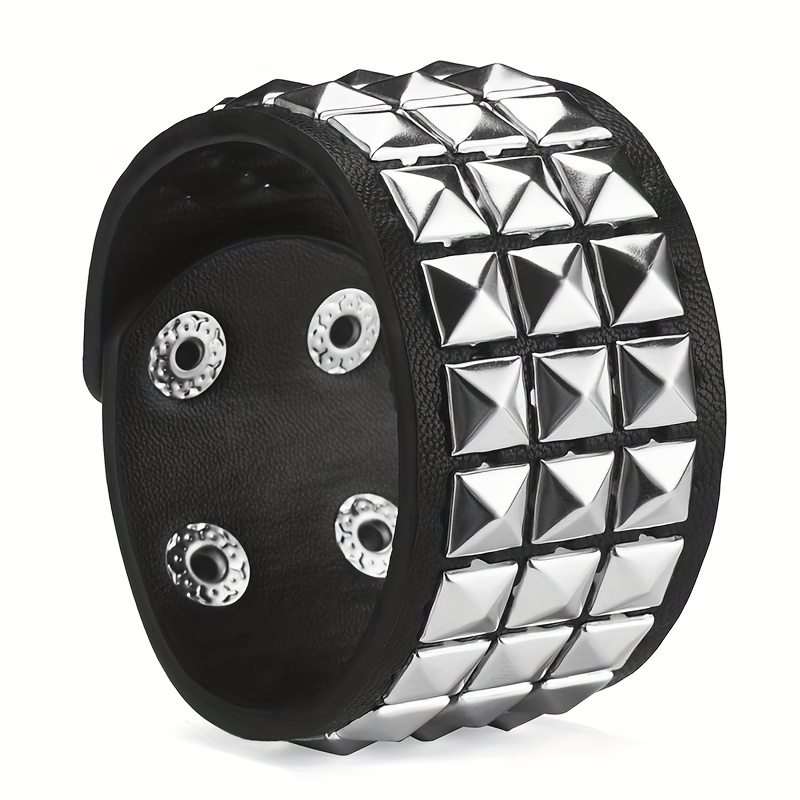 Studded Punk Bracelet For Men Goth Rock Bangle