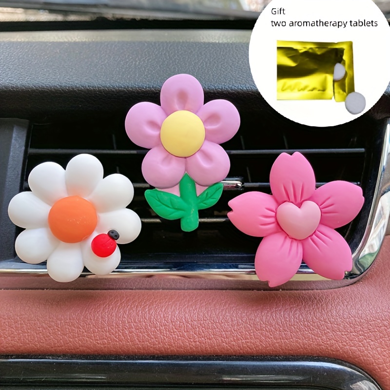 1pc Auto Air Outlet Dekoration Aromatherapie Clip, Nette Blume Sonnenblume  Fünf Blütenblatt Blume Kreative Auto Parfüm Clip - Temu Austria
