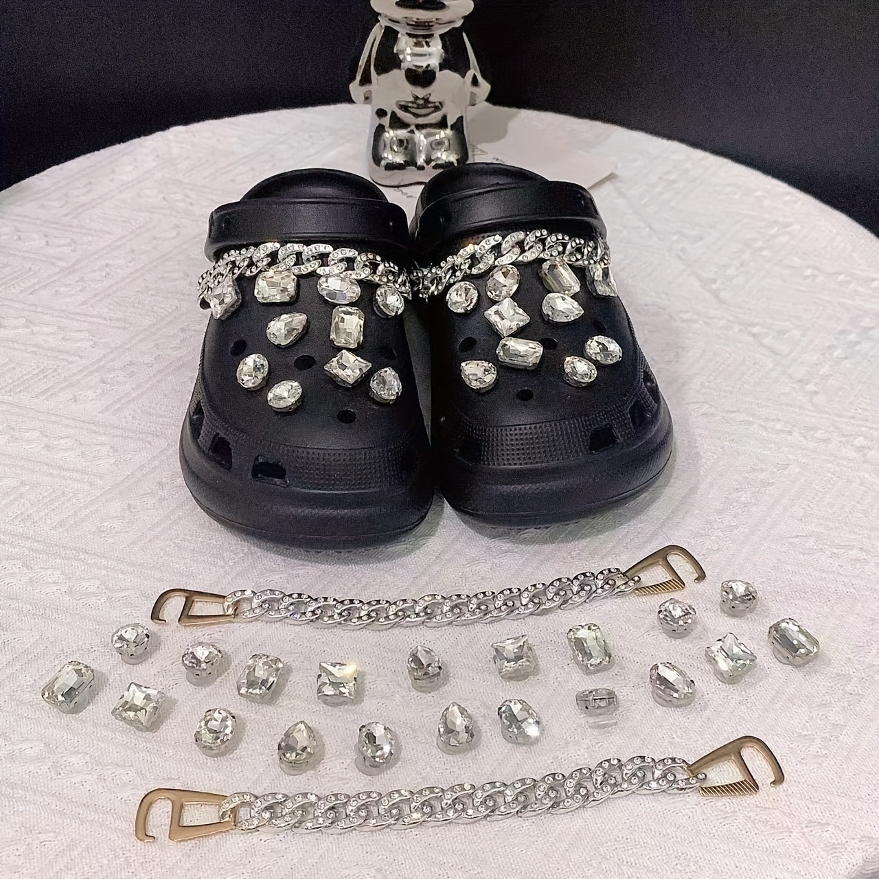 22pcs Set Bling Shoe Charms Decoration For Croc Fit For Kids And