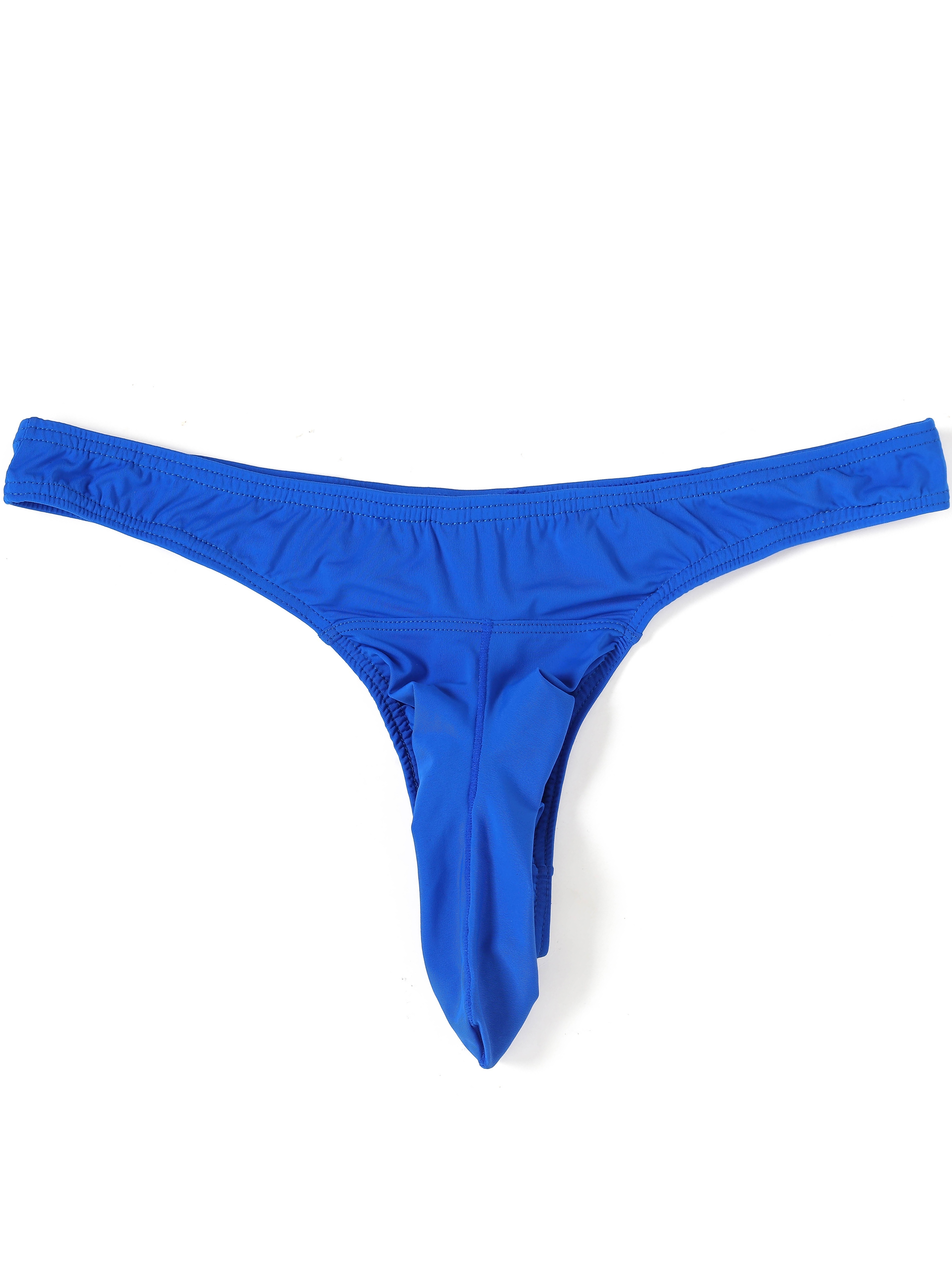 3pcs/set Men's Low Waist Thongs G-Strings, Butt Reveal Underwear