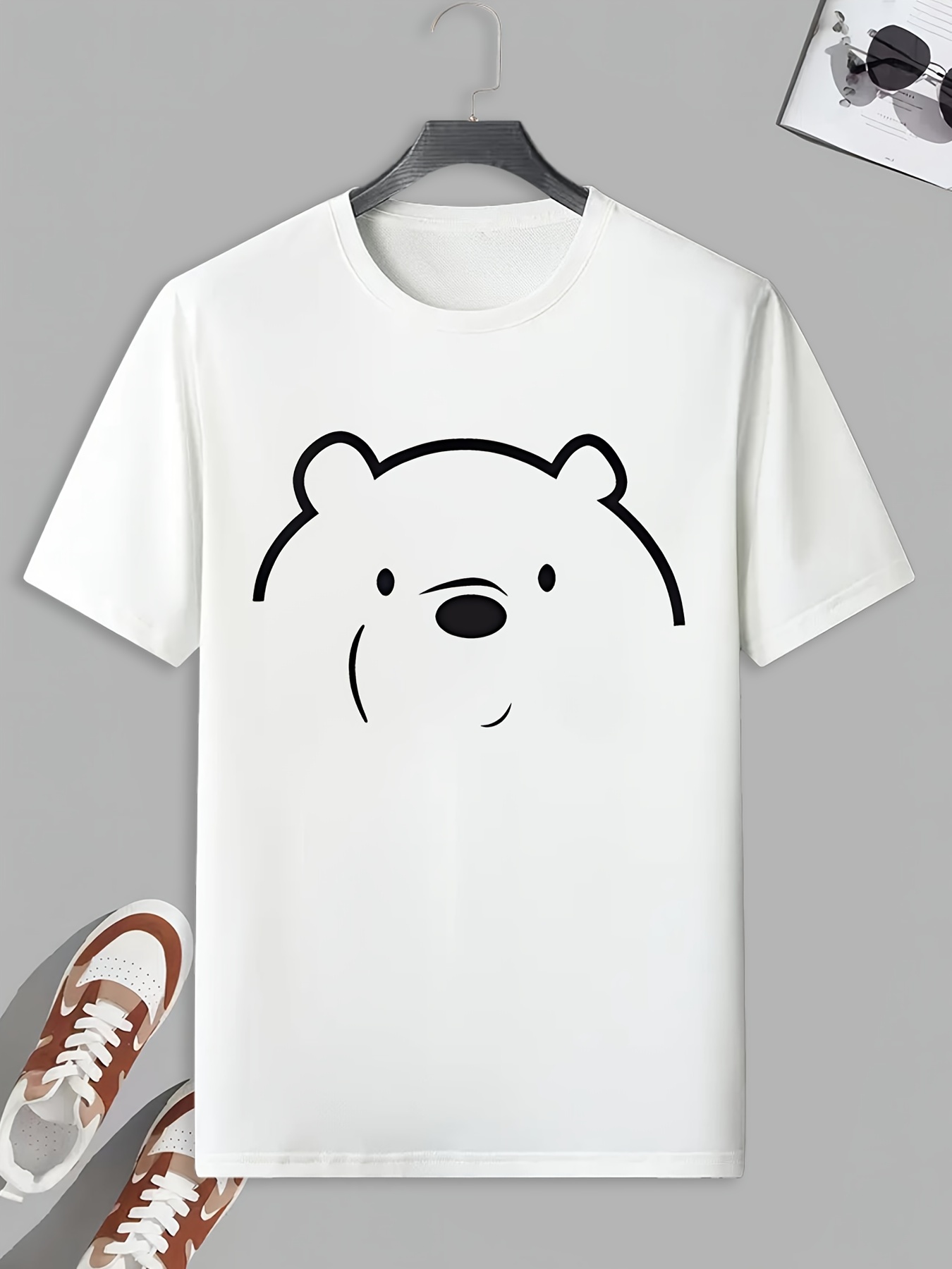 : CN We Bare Bears Ice Bear Will Protect You Graphic T-Shirt :  Clothing, Shoes & Jewelry