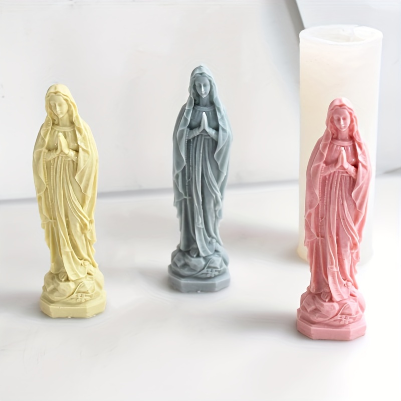 Moldes para velas de silicona de Jesús y la Virgen María, moldes