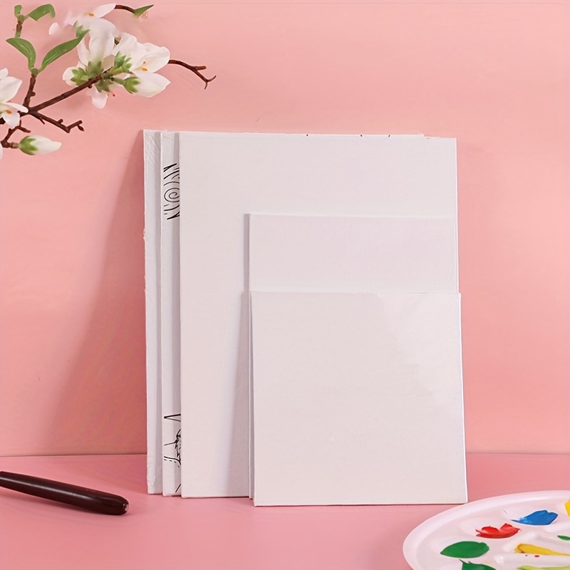 10pcs Primed Acrylic Paint Artist Student Portable Art Supplies Board White  Blank Kids Watercolor Canvas Panel Oil Painting