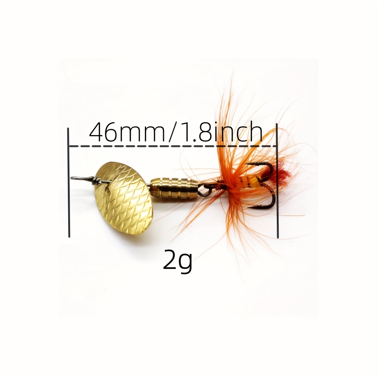 Teppanyan Luya bait fish-shaped rotating sequins 15g composite sequin bait  imitation fake bait fishing gear Spinner (4PCS) 