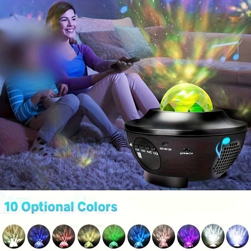 Projector Light, Starry Night Light, Moon Star Nebula Wave Projector With  Touch And Remote Control, Party Light, Bedroom Home Christmas, Halloween,  Thanksgiving Day Gift - Temu