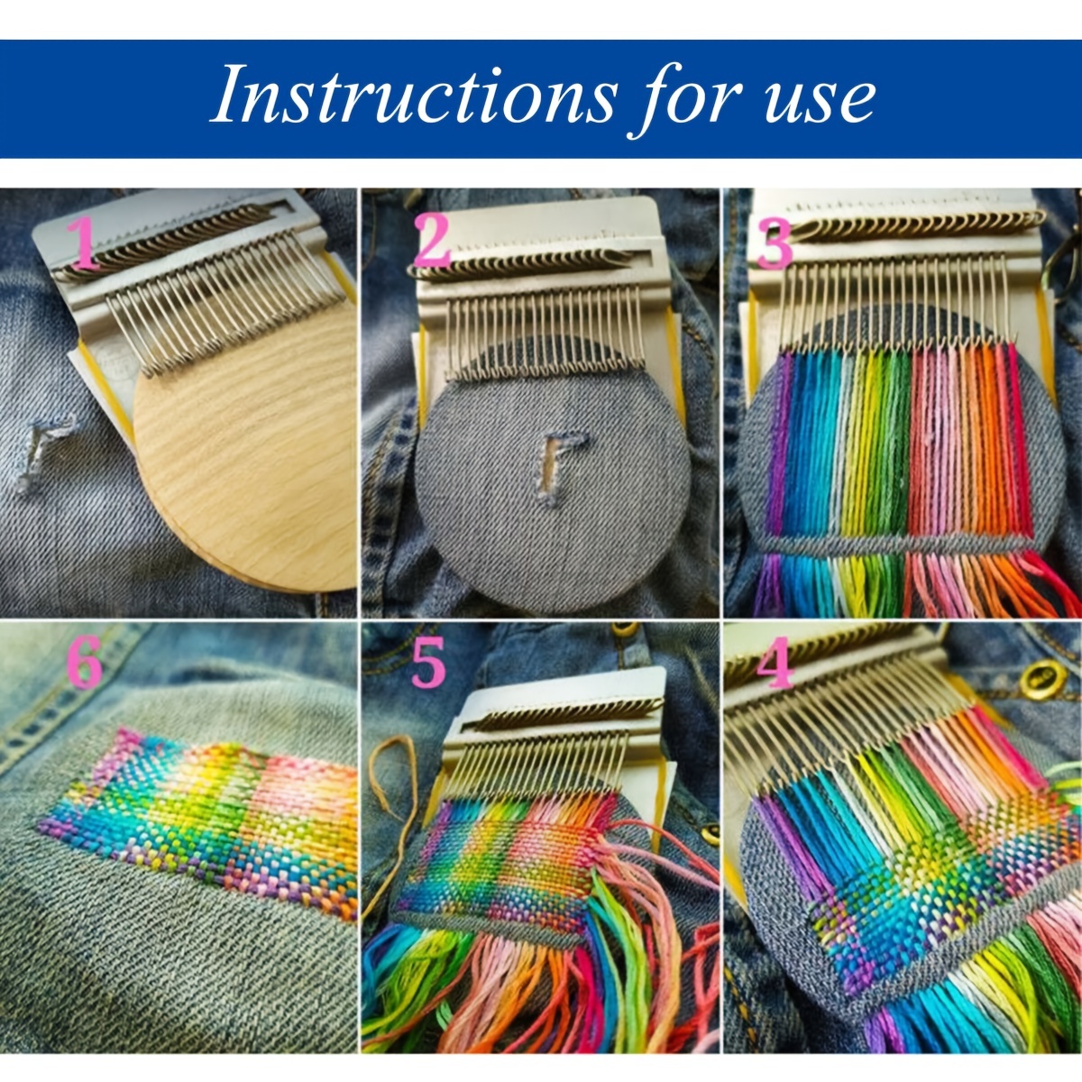 14 Hook Coated Metal Weaving/ Mending Tool - A Threaded Needle