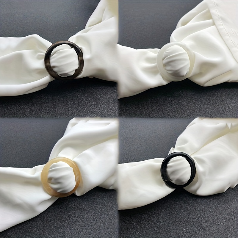 

4pcs Corner Knot Button, Scarf Button, Ring With Round T-shirt Corner Button