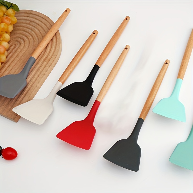 1 Pièce Spatule En Silicone, Pelle De Cuisson De Wok Antiadhésive