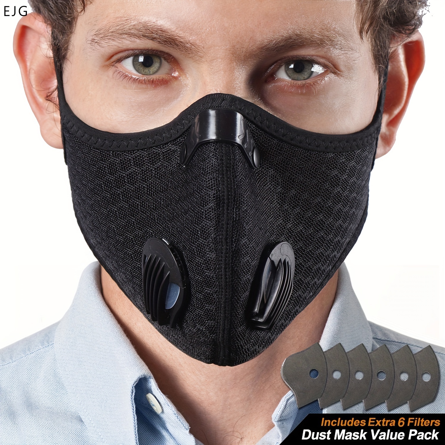 Masque de cyclisme extérieur anti-smog vélo anti-poussière menuiserie  masque anti-poussière masque à charbon