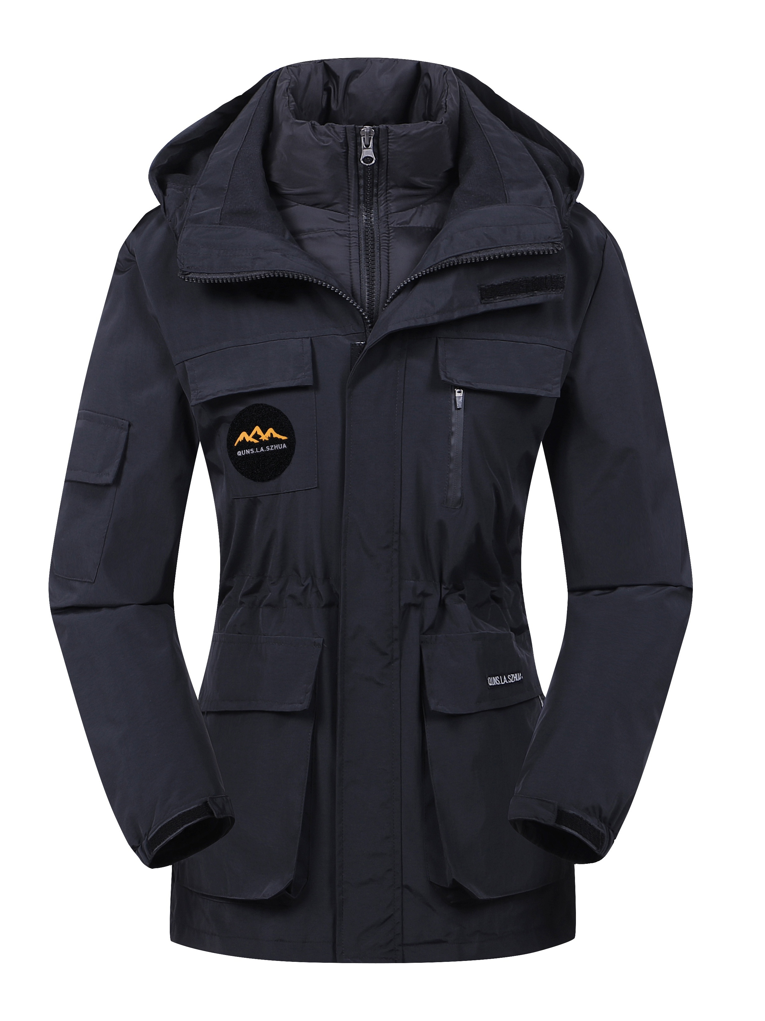 Waterproof Plus Size Hooded Ski Jacket Detachable Liner - Temu