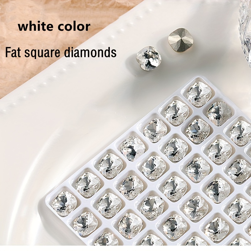 10 pcs Aurora Nail Tips with Diamonds and Rhinestones
