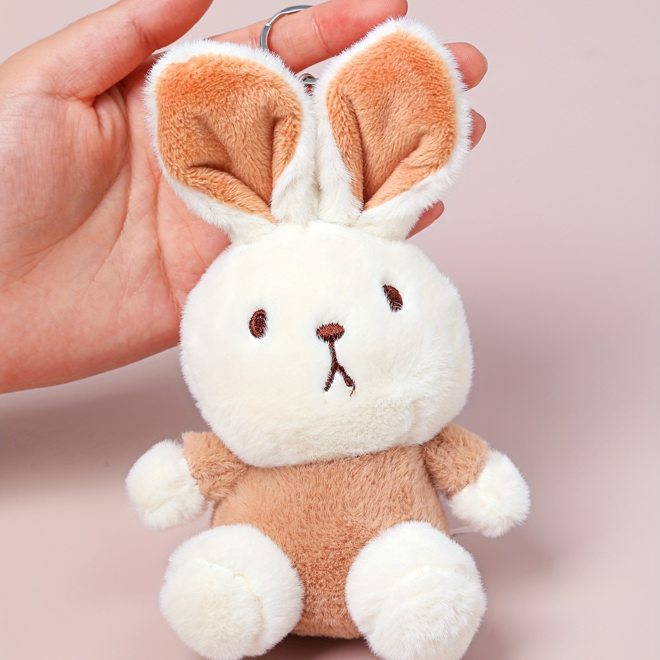 Cute Plush Rabbit Fur Pompon Bunny Backpack Handbag Women Girls Fluffy  Eyelash Rabbit Chains Messenger Bag Party Gift