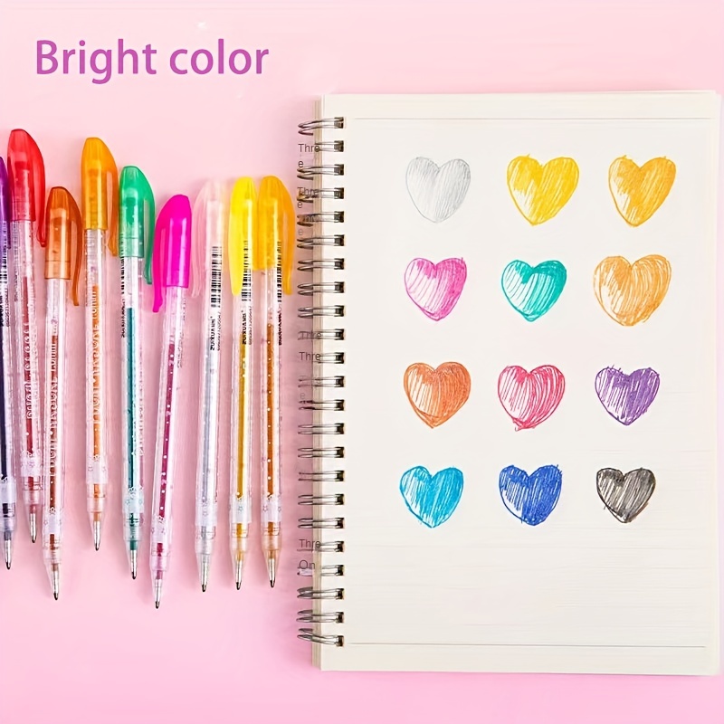 12/24/36/ Color Gel Pen Set Glitter Gel Pen Adult Color Book - Temu