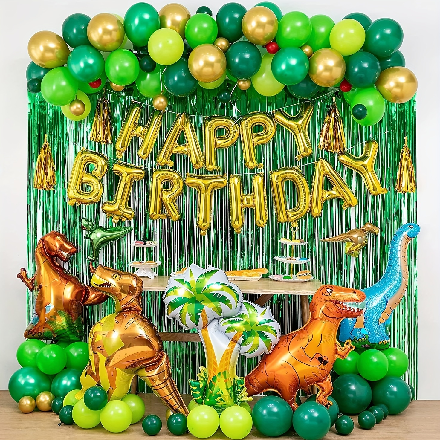 Guirnalda de fiesta de dinosaurios, fiesta de cumpleaños de dinosaurios,  fiesta de cumpleaños de Parque Jurásico, mundo jurásico, tema de dinosaurio  tres Rex, decoración de dinosaurios -  México