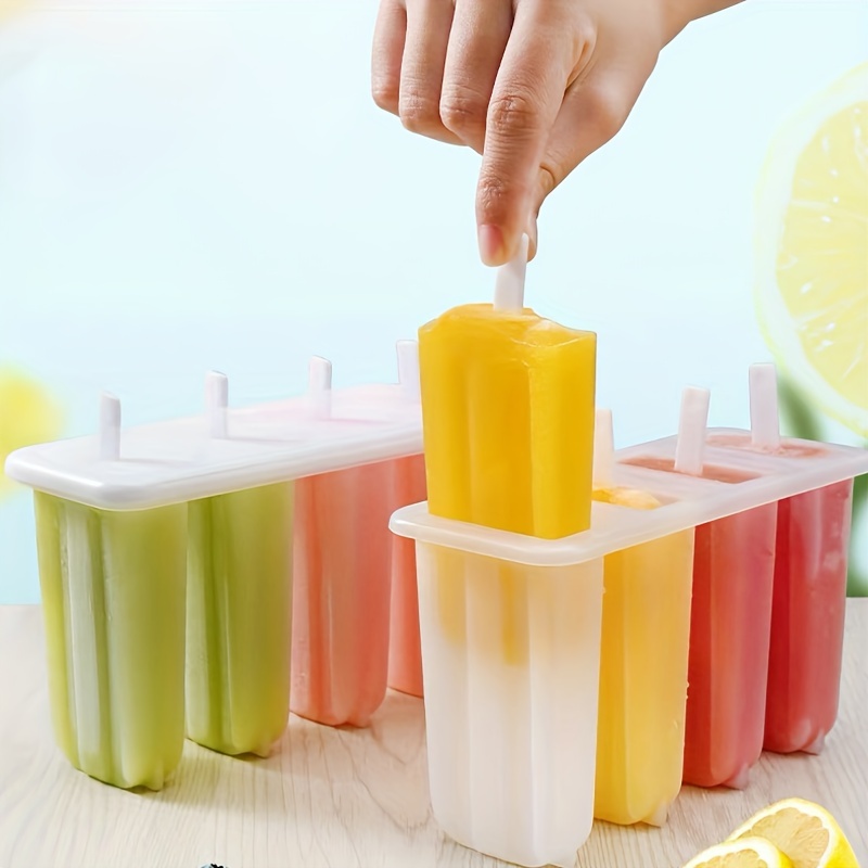 1pc Popsicle Mold 4 Cups Frozen Popsicle Mold Kit Popsicle Mold Homemade  Simple Popsicle Making for Children's Reusable Popsicle Mold