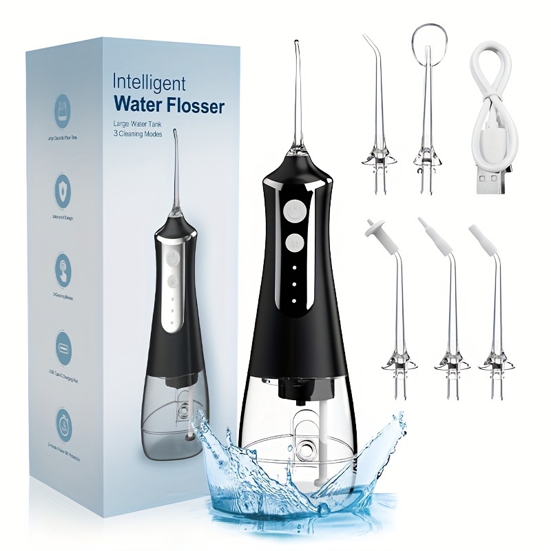 

Water Floss Toothpick, Cordless Portable Oral Irrigator, Strong Rechargeable Floss Floss, Protective Gear Care, Cleaning Water Toothpick