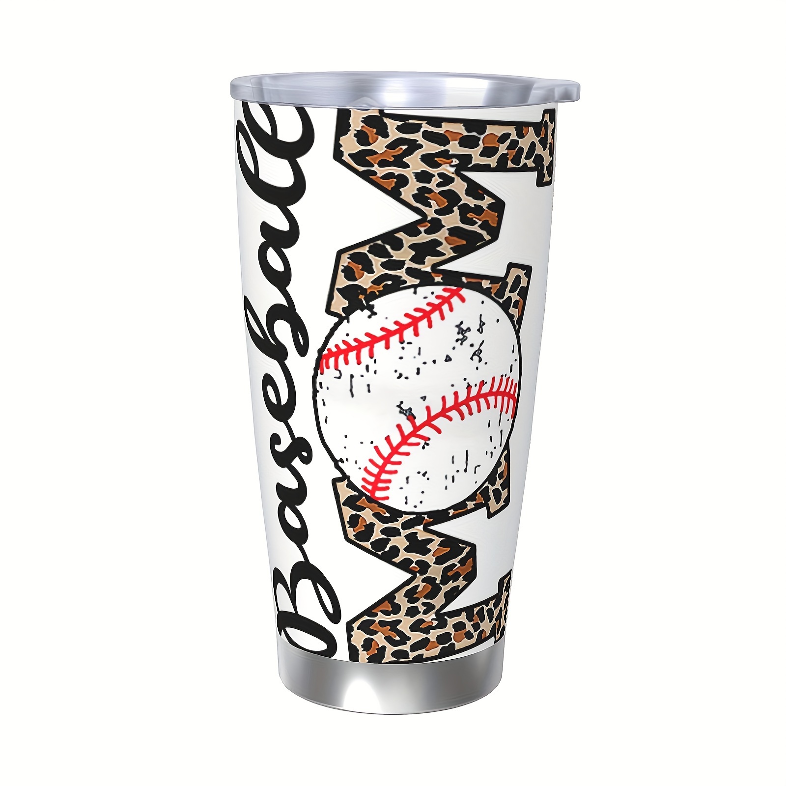 1pc 20oz stainless steel insulation cup baseball print car - Temu