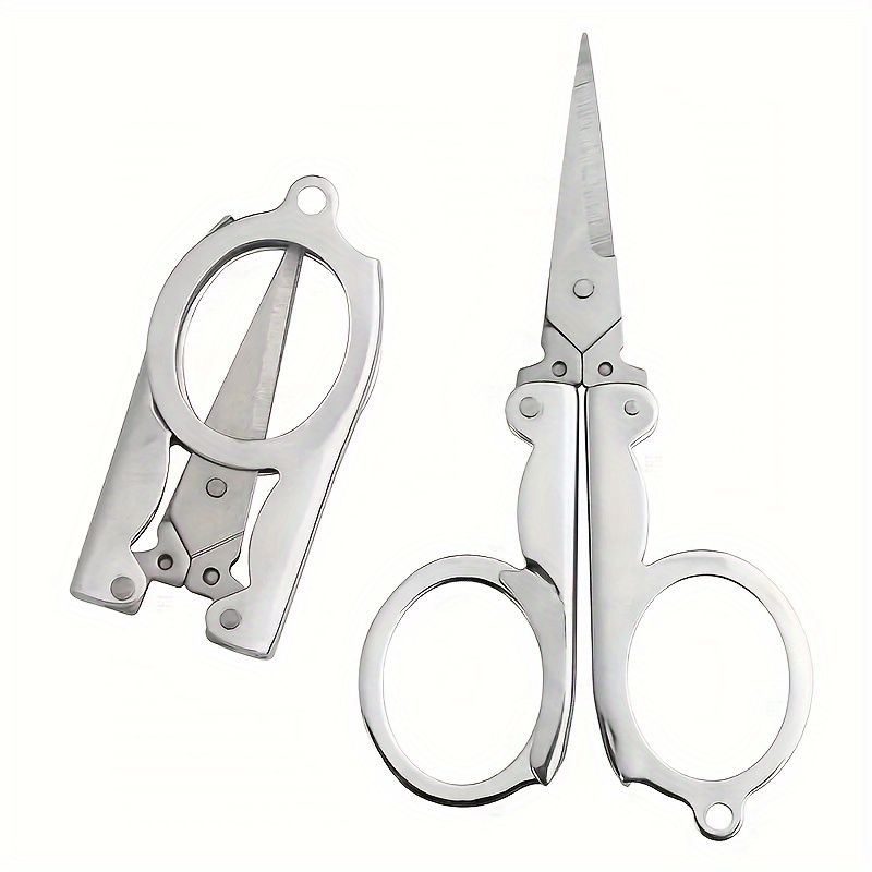 1Pc Folding Keychain Scissors Small Glasses Shaped Travel Scissors