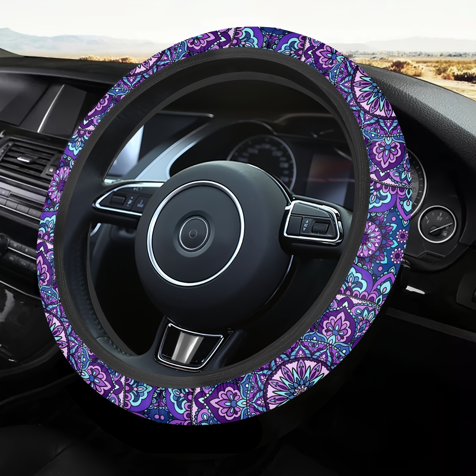 

Vintage Flowe Pattern Car Steering Wheel Covers