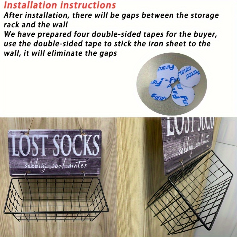 Lost Socks Organizer – Wandkorb Für Verlorene Socken, Praktisch Für Waschküche & Wäsche-Ordnung