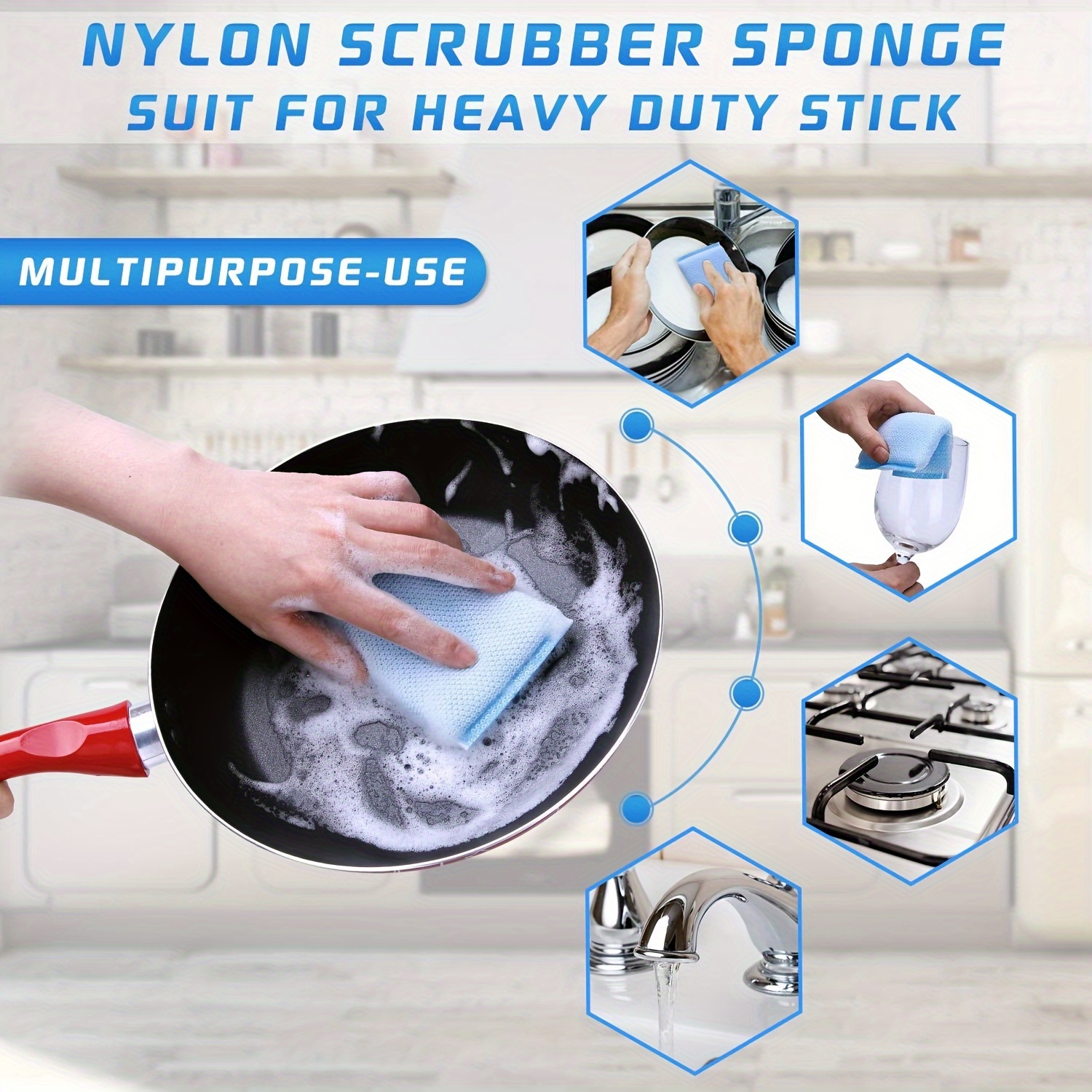 Scrubbing Sponges for All-Surface Cleaning