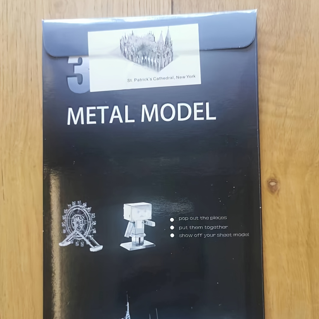 3D Metal Jigsaw Puzzle St Patrick's Cathedral Model DIY Kit