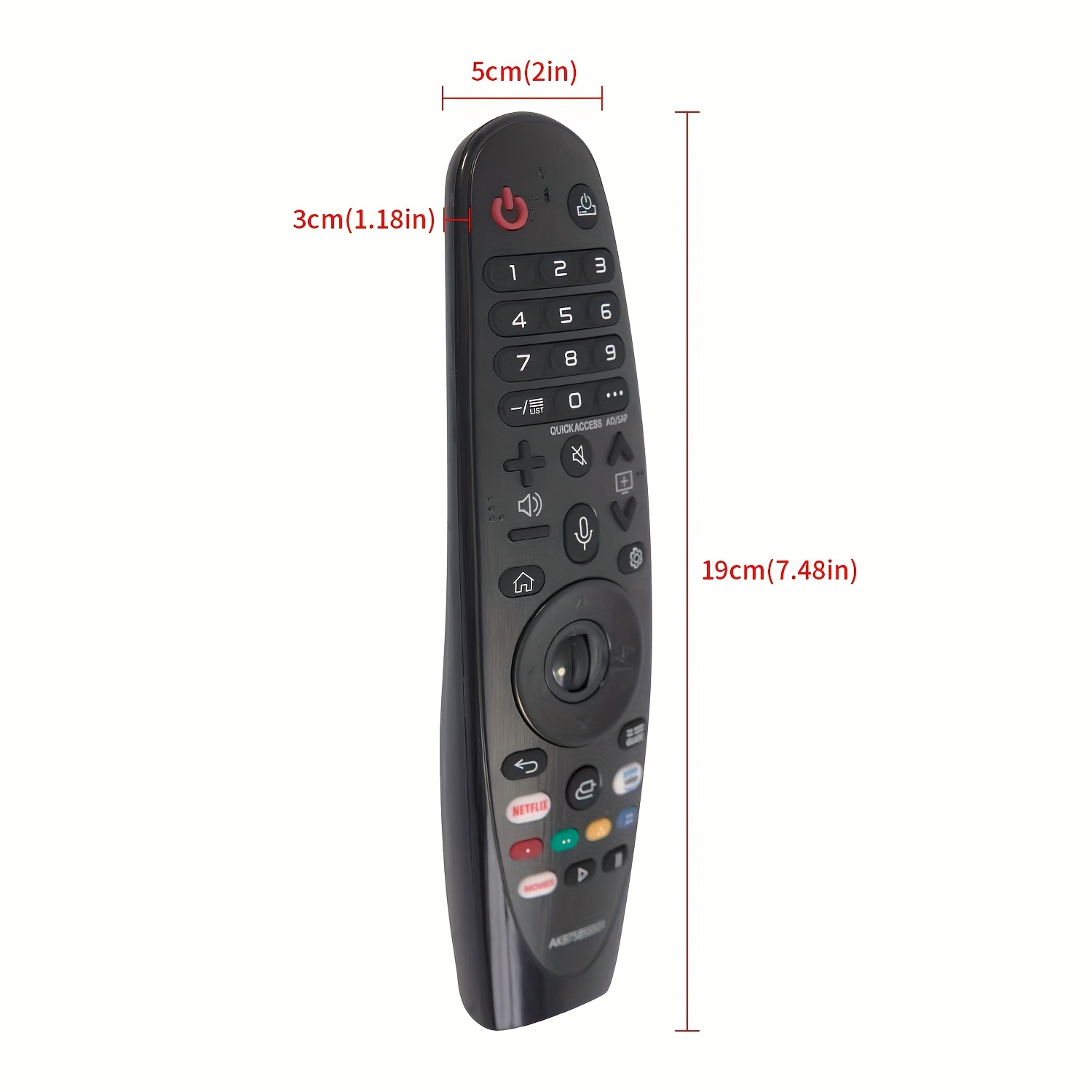  Mando a distancia universal de repuesto para LG TV AKB75855501,  compatible con todos los modelos de TV LG, AN-MR20GA AN-MR600G AN-MR650G  ANMR650A, etc. (sin función de voz/puntero) : Electrónica