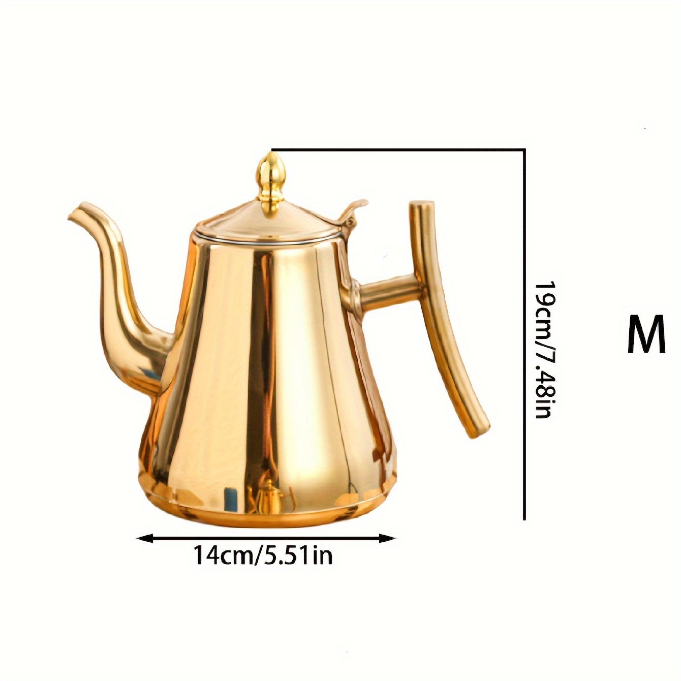 Stainless Steel Water Kettle Teapot With Filter - Thick And Durable,  Induction Cooker Compatible, Golden Silvery Finish, Perfect For Tea And  Coffee Lovers - Temu