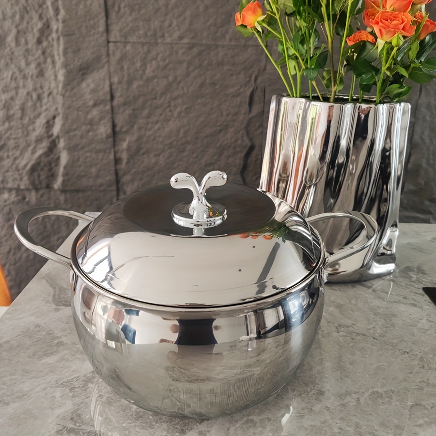 8 Qt Food Grade 304 Stainless Steel Casserole Stock Pot - Temu