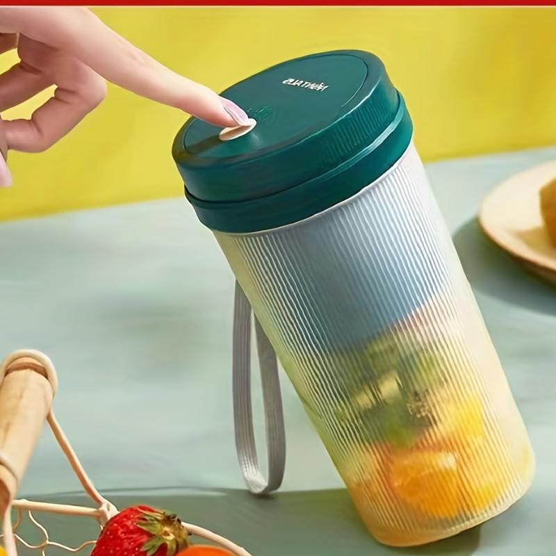 1pc personal portable blender mini juice blender usb rechargeable small size blender for smoothies and shakes mini juicer cup travel 300ml juice milk 2 colors available details 3
