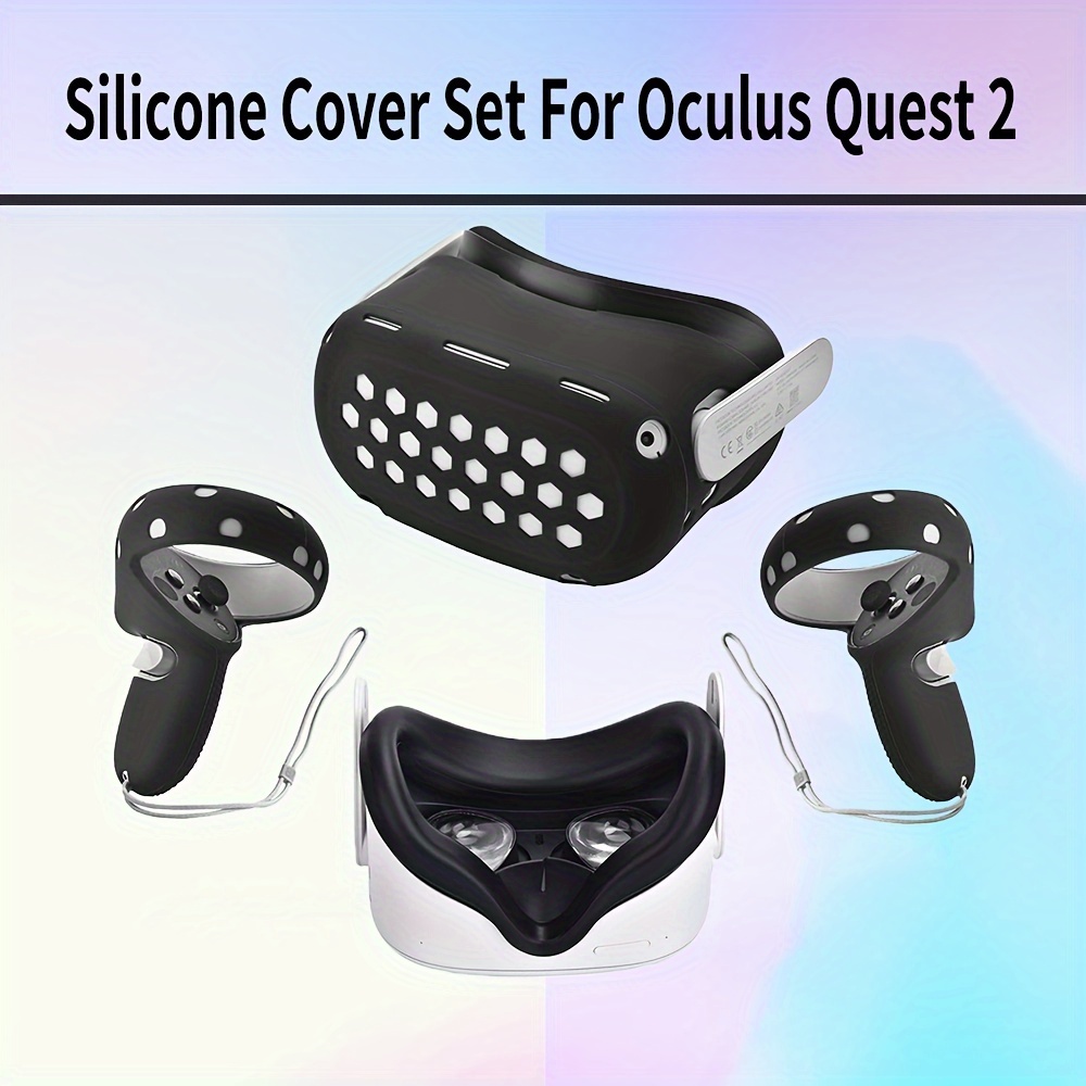 Juego de fundas de silicona compatible con Oculus/Meta Quest 3