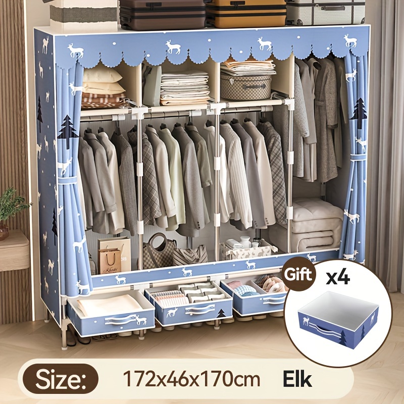 1pc Wardrobe Clothes Organizer, Visible Foldable Closet Organizers