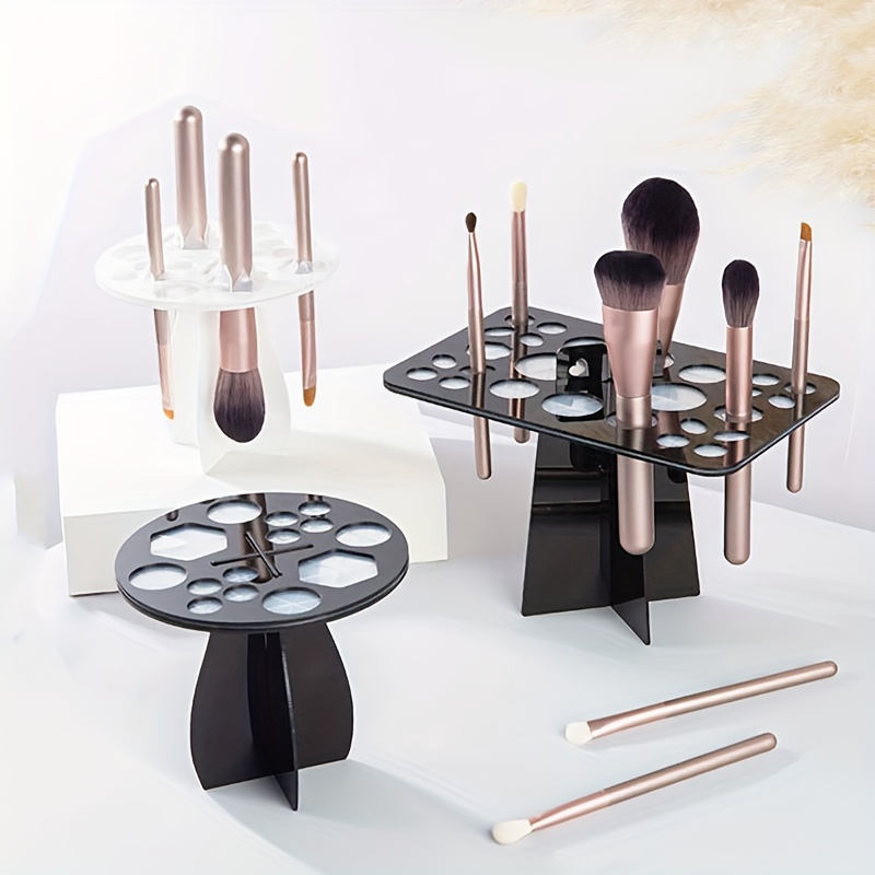 14 Holes Makeup Brush Drying Rack, Detachable Round Makeup Brush Holder for  Makeup Brush