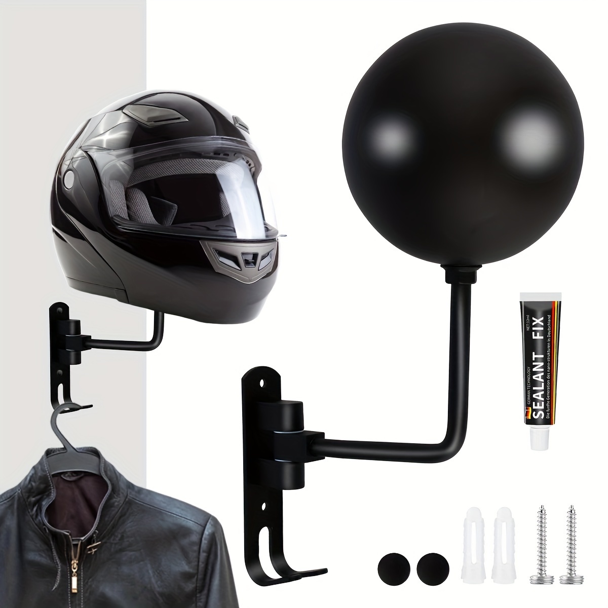 180 Porte-casque de moto, rotation Support de casque en métal